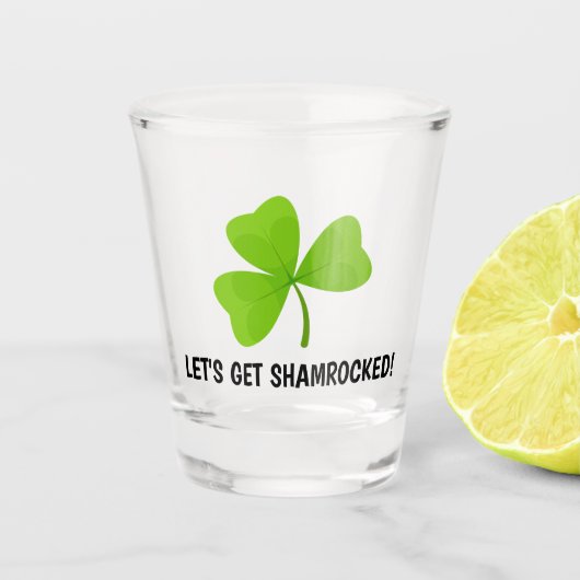 Laten we Shamrocked Green Shamrock nemen Shot Glas (Voorkant)