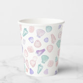 Laten we Shell-Abrate Pastel Seashell verjaardagsf Papieren Bekers (Voorkant)