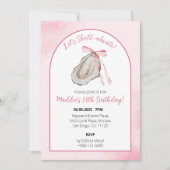 Laten we Shell-ebrate Pink Coquette Oyster Waterve Save The Date (Voorkant)