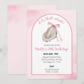 Laten we Shell-ebrate Pink Coquette Oyster Waterve Save The Date (Voorkant / Achterkant)