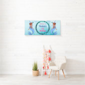 Laten we Shell-vier! zeemeermin thema Spandoek (Insitu)