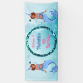 Laten we Shell-vier! zeemeermin thema Spandoek (Verticaal)