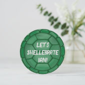 Laten we Shellebrate! Turtle Shell verjaardagsfees Kaart (Staand voorkant)