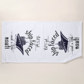 Laten we Ship Faced en Nauti Cruiseschip halen Strandlaken (Voorkant)