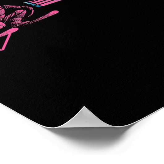 Laten we Ski Retro  80s Ski Outfit 90s Poster (Hoek)