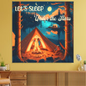 Laten we slapen onder de sterren | Camping thema k Canvas Afdruk (Insitu (Woonkamer))