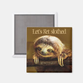 Laten we Slothed halen Magneet (Voorkant / Achterkant)