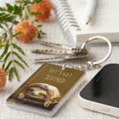 Laten we Slothed halen Sleutelhanger (Voorkant Rechts)