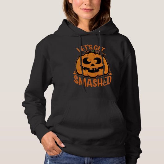 Laten we Smashed Dronken Halloween Jack-O'-Lantern Hoodie (Voorkant)