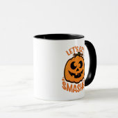 Laten we Smashed Dronken Halloween Jack-O'-Lantern Mok (Voorkant rechts)
