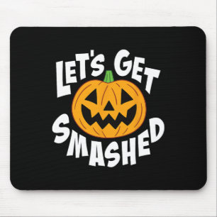 Laten we smashed grappige Halloween pompoen glimla Muismat