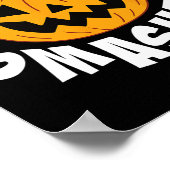 Laten we smashed grappige Halloween pompoen glimla Poster (Hoek)