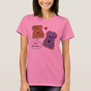 Laten we Smoosh Peanut Butter en Jelly Cartoon Shi T-shirt