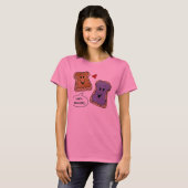 Laten we Smoosh Peanut Butter en Jelly Cartoon Shi T-shirt (Voorkant volledig)