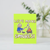 Laten we S'mores maken! Briefkaart (Staand voorkant)