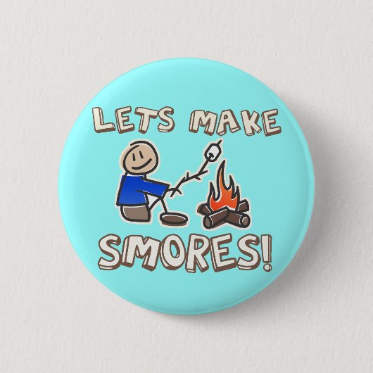 Laten we S'mores maken! Ronde Button 5,7 Cm (Voorkant)