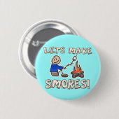 Laten we S'mores maken! Ronde Button 5,7 Cm (Voorkant /achterkant)