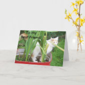 **LATEN WE SNEL SAMEN KOMEN MET DE MEESTE VRIEND" KAART (Gele Bloem)