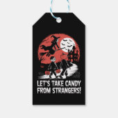 Laten we Snoep nemen van vreemden Grappig Hallowee Cadeaulabel (Achterkant)
