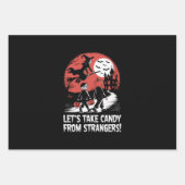 Laten we Snoep nemen van vreemden Grappig Hallowee Inpakpapier Vel (Voorkant)