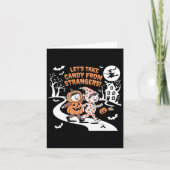 Laten we Snoep nemen van vreemden Grappig Hallowee Kaart (Voorkant)