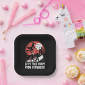 Laten we Snoep nemen van vreemden Grappig Hallowee Papieren Bordje (Feest)