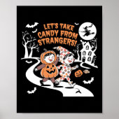 Laten we Snoep nemen van vreemden Grappig Hallowee Poster (Voorkant)