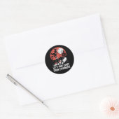 Laten we Snoep nemen van vreemden Grappig Hallowee Ronde Sticker (Envelop)