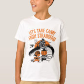 Laten we Snoep nemen van vreemden Grappige Hallowe T-shirt (Voorkant)