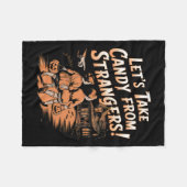 Laten we Snoep nemen van vreemden  Halloween Fleece Deken (Voorkant (Horizontaal))