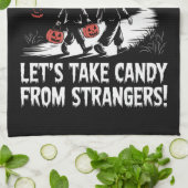 Laten we snoep van vreemden grappige Halloween Theedoek (Gevouwen)