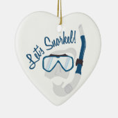 Laten we Snorkel! Keramisch Ornament (Rechts)
