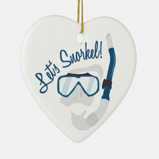 Laten we Snorkel! Keramisch Ornament (Rechts)