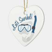 Laten we Snorkel! Keramisch Ornament (Links)
