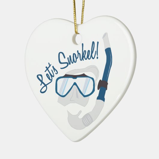 Laten we Snorkel! Keramisch Ornament (Links)