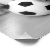 Laten we Soccer spelen! Engelse bulldog Puppy Foto Afdruk (Hoek)