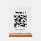 Laten we sociaal QR-code gepersonaliseerde sociale Acryl Bord (Voorkant)