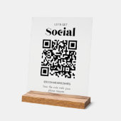 Laten we sociaal QR-code gepersonaliseerde sociale Acryl Bord (Hoek)