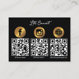 Laten we sociaal worden   Moderne QR-code Visitekaartje
