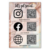 Laten we sociaal zakendoen | QR-code tafelkaart Kaart (Voorkant)