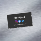 Laten we Social Media Business sociale handvat kri Magnetisch Visitekaartje (Voorbeeld)