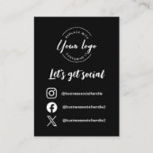 Laten we social media handvatten en website QR cod Visitekaartje (Voorkant)
