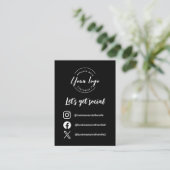 Laten we social media handvatten en website QR cod Visitekaartje (Staand voorkant)