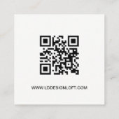 Laten we sociale logo-iconen website QR-code paars Vierkante Visitekaartje (Achterkant)
