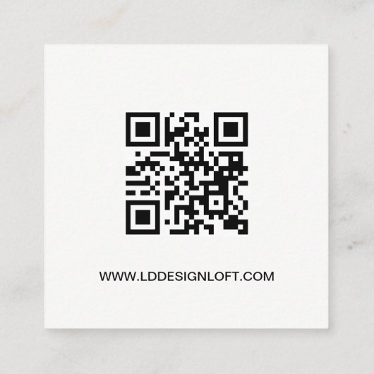 Laten we sociale logo-iconen website QR-code paars Vierkante Visitekaartje (Achterkant)