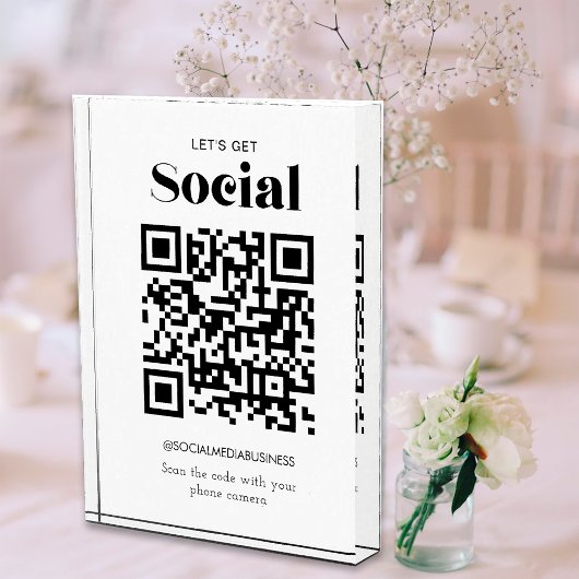 Laten we sociale QR-code gepersonaliseerde sociale Fotoblokken