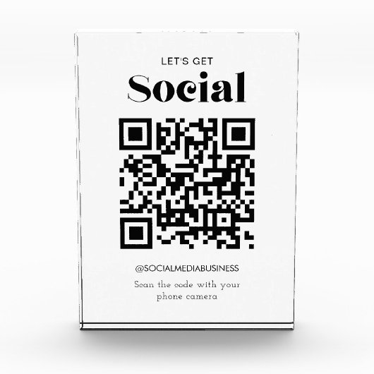 Laten we sociale QR-code gepersonaliseerde sociale Fotoblokken (Voorkant)