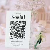 Laten we sociale QR-code gepersonaliseerde sociale Reclamebord Met Voetstuk