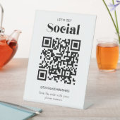 Laten we sociale QR-code gepersonaliseerde sociale Reclamebord Met Voetstuk (Insitu)