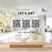 Laten we sociale QR-code met ons verbinden Acryl Bord